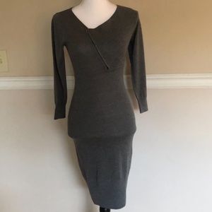 Bebe Heather Gray Sweater Dress
